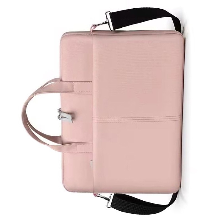 Geanta pentru Laptop 13"-14.1", Textil, 2 Buzunare, Extensie pentru umar, Roz