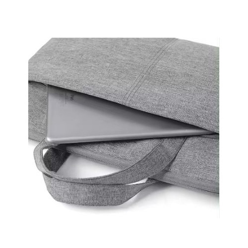 Geanta pentru Laptop 13"-14.1", Textil, 2 Buzunare, Extensie pentru umar, Gri