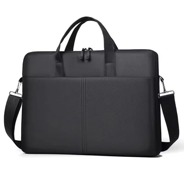 Geanta pentru Laptop 13"-14.1", Textil, 2 Buzunare, Extensie pentru umar, Negru
