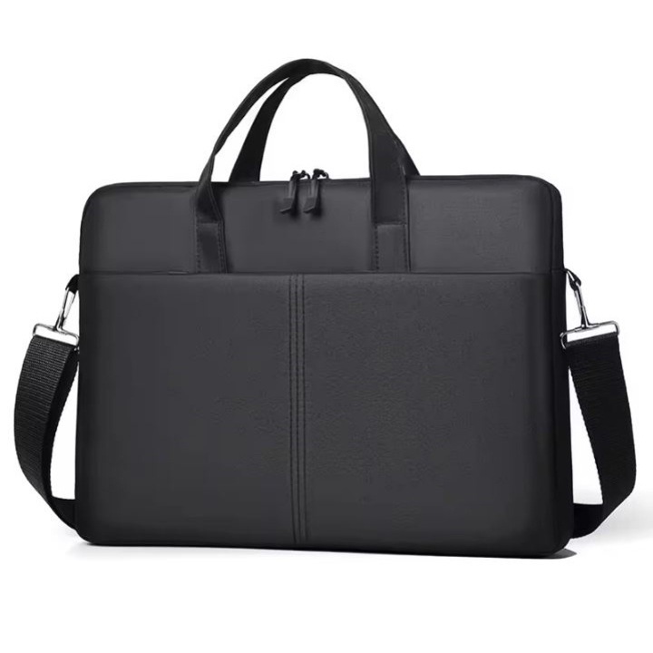 Geanta pentru Laptop 13"-14.1", Textil, 2 Buzunare, Extensie pentru umar, Negru