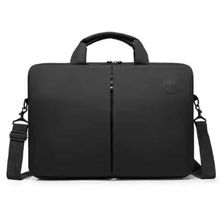 Чанта за лаптоп 15", текстил, 4 джоба, разширение за рамо, черна