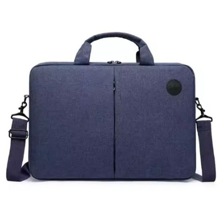 15" чанта за лаптоп, текстил, 4 джоба, разширение за рамо, тъмносиня