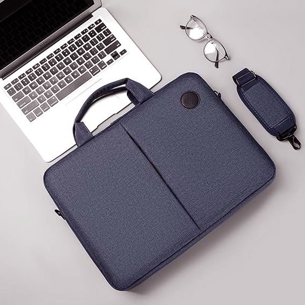 Geanta pentru Laptop 15", Textil, 4 Buzunare, Extensie pentru umar, Bleumarin