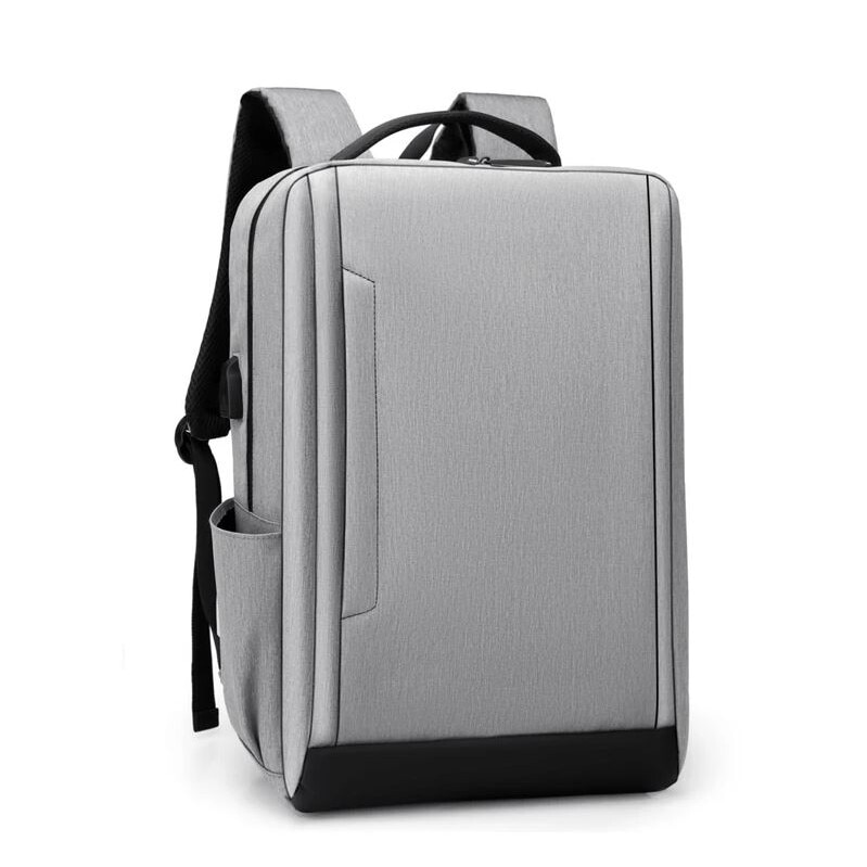 Ghiozdan Multifunctional pentru Laptop, Port incarcare USB, Compatibila 15", Textil, Gri