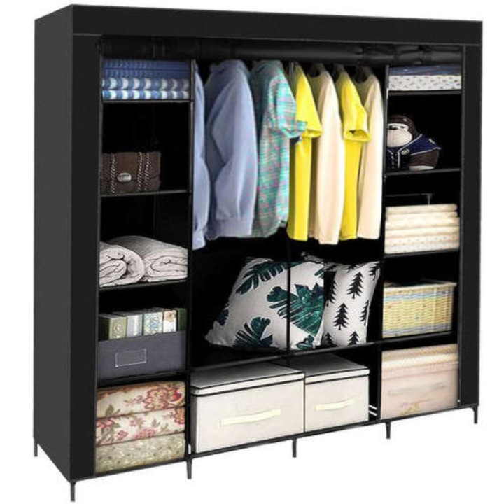 Сгъваем гардероб, Ruhhy, плат, 170 x 42 x 170 см, натоварване 40 кг, 3 врати