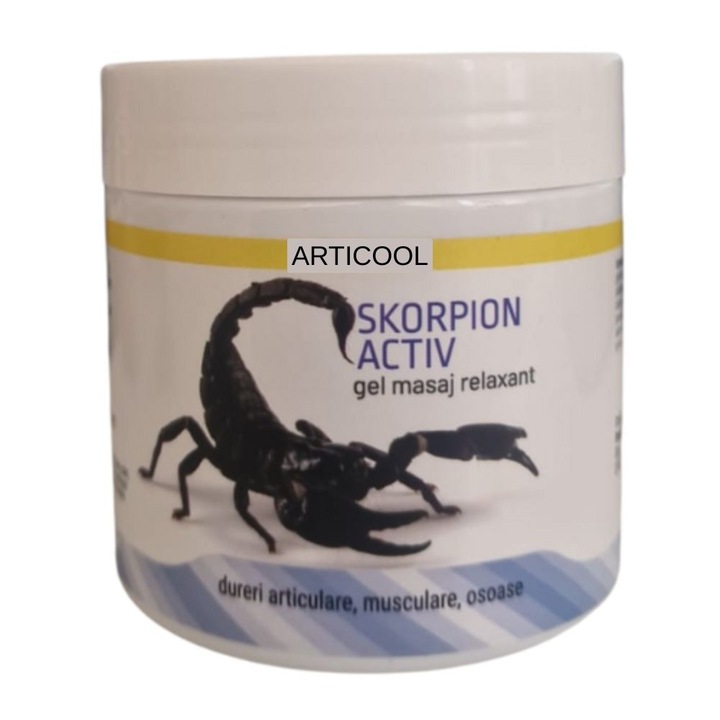Gel-Skorpion Activ, Cu Venin Mimetic – Pentru Dureri Articulare, Musculare si Osoase – Relaxare, Regenerare si Efect Antiinflamator –210ml
