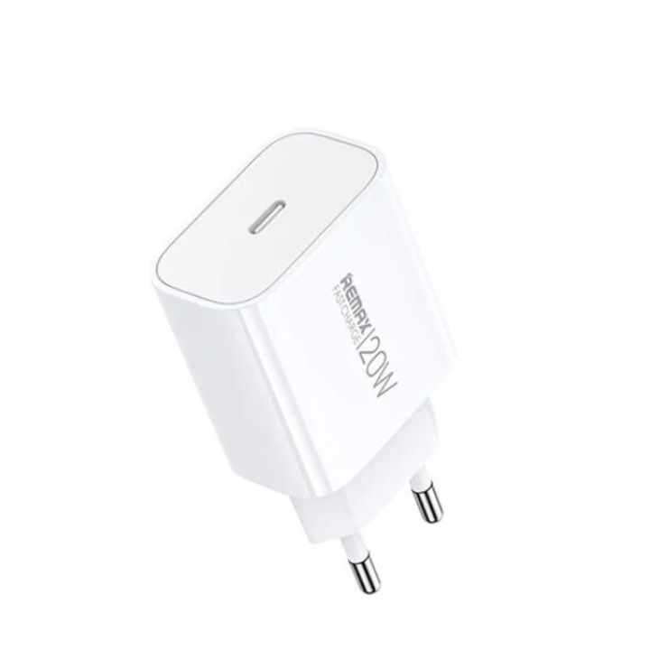 Adaptor Incarcare REMAX, Model RP-U133 20W, Fast Charge, Intrare Type-C, Alb