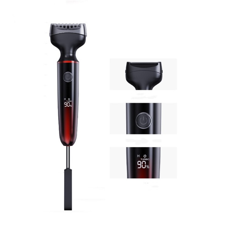 Epilator, multifunctional 3 in 1, umed si uscat, rezistent la apa, durata de viata a bateriei 90min, incarcare tip C, afisaj digital LED, snur de coada