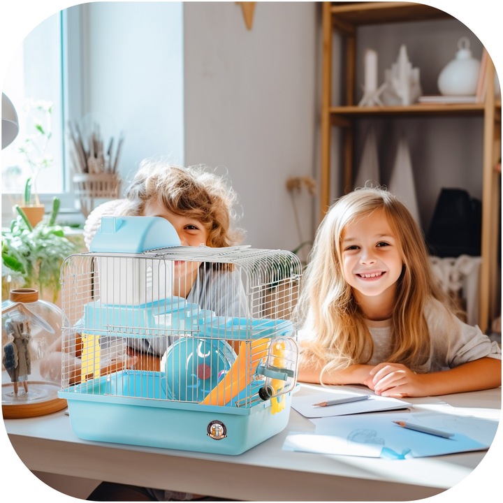 Cusca pentru rozatoare mici, Furrever Friends Miku Homie M, set complet, albastru