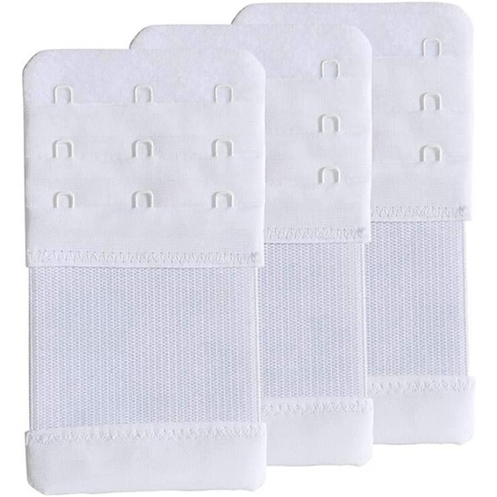 Set prelungire sutien, SA&SO General Store®, 3 pozitii de prindere, 3 bucati, latime 4.4 cm, alb