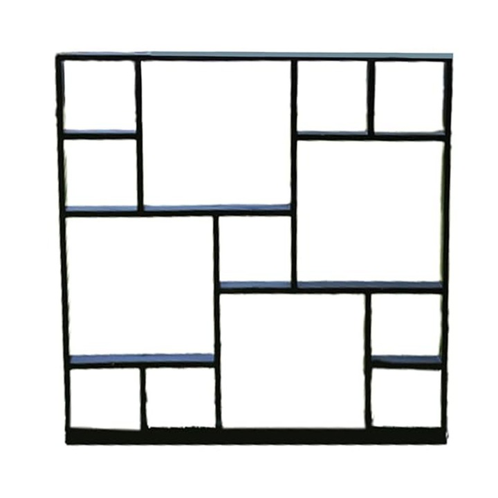 Контурна форма SIKS за изливане на щампован бетон или настилка от декоративен камък, шаблон с естествена имитация на форма, щампа модел 5, пластмаса, размери 45 x 4 x 45 cm