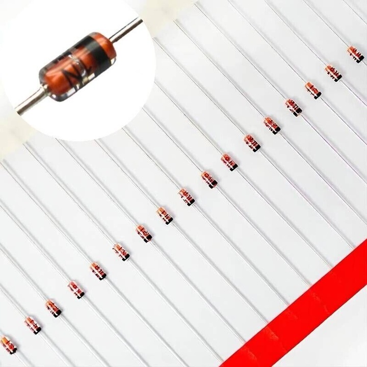 Set 20 bucati, Dioda Semnal 1N4148, 75V, 150mA, Montaj THT DO35, Comutatie Rapida