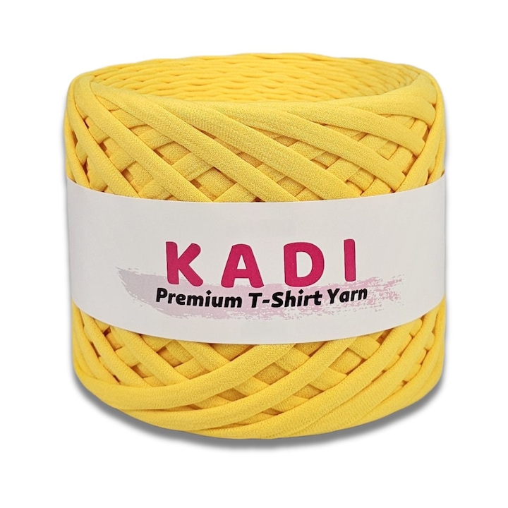Szalagszál kötött horgoláshoz és makraméhoz, KaDi Large, 9-11 mm, 110 m, 100% pamut, görögdinnye szín