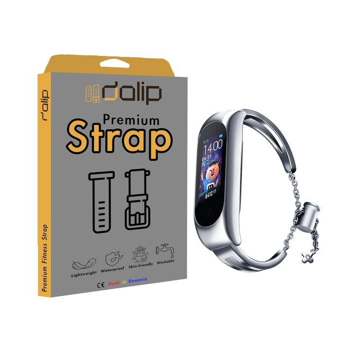 Szíj Xiaomi Mi Band 6/ Mi Band 5/ Mi band 4/ Mi band 3, Dalip MetalChain, fém, ezüst