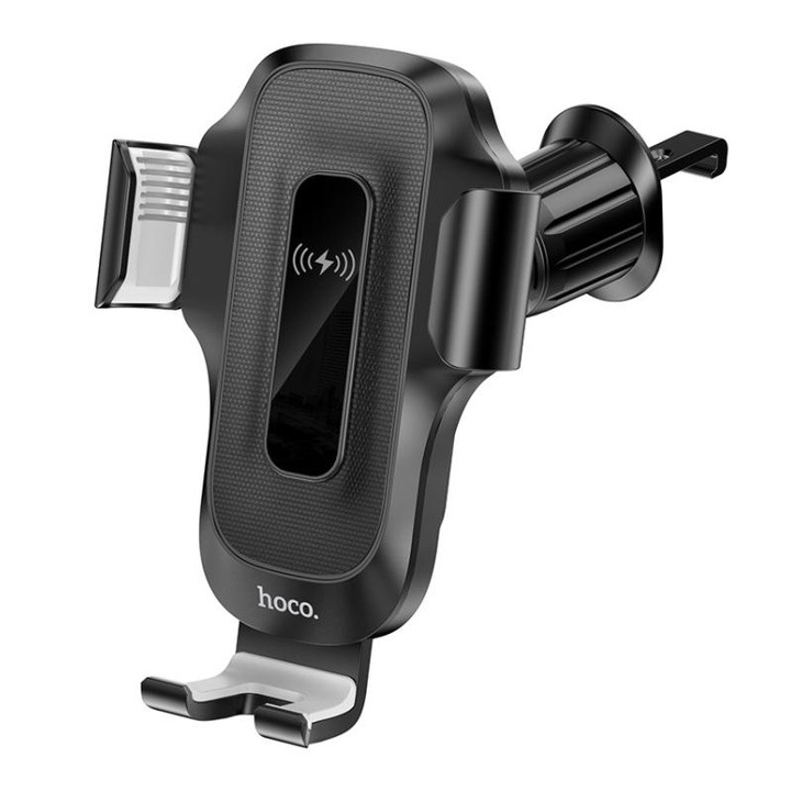 Suport cu Incarcare wireless 15W, Hoco HW2, Grila de aerisire, Rotativ, Negru