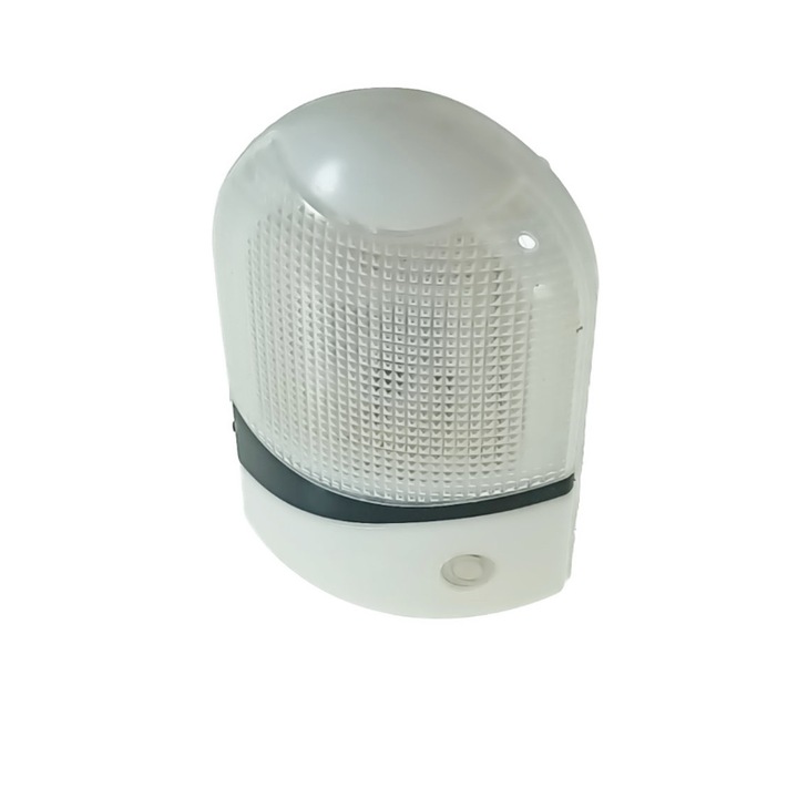 Lampa de veghe LED, senzor de lumina, 1W, alimentare priza EU, Alb-Negru