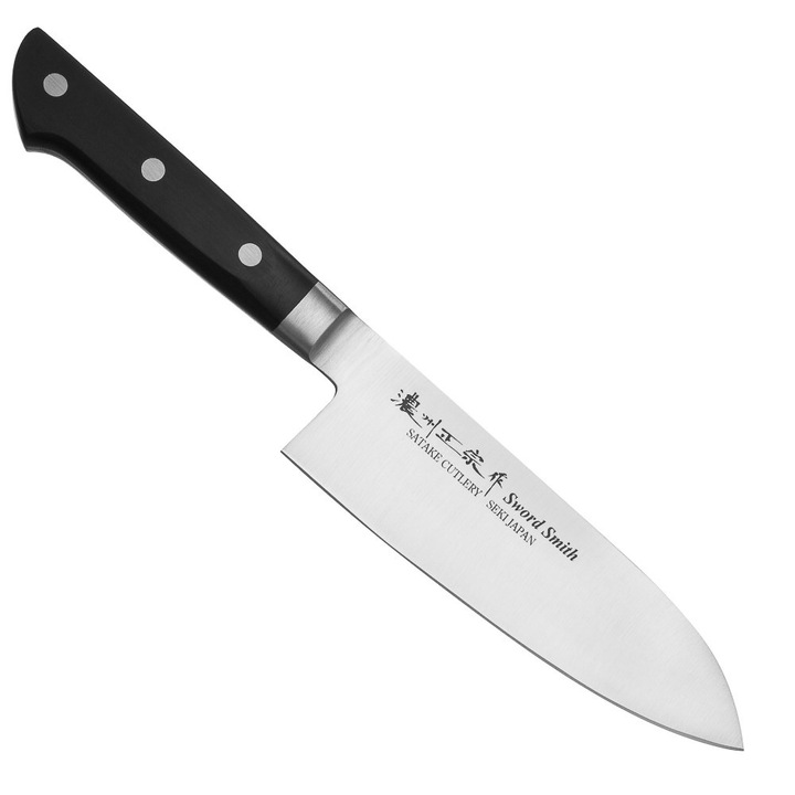 Cutit, Santoku, de bucatarie japonez, 17 cm, Satake, Satoru