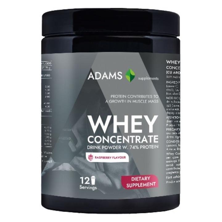 Whey Concentrate Protein (zmeura), 360gr, Adams