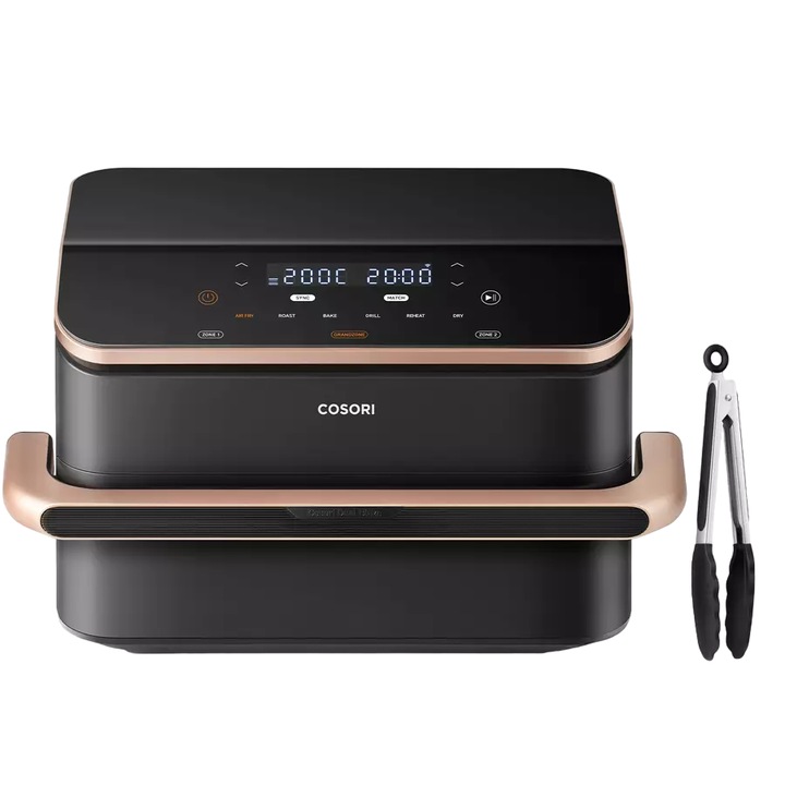 Фритюрник с горещ въздух, Cosori Dual Blaze TwinFry Air Fryer, 10 литра, 2800 W, 6 програми, с аксесоари
