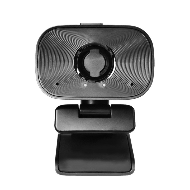 Уеб камера, 1080p HD, 5W мощен високоговорител, двоен микрофон с AI шумопотискане, дистанционно управление, двойна защита на поверителността