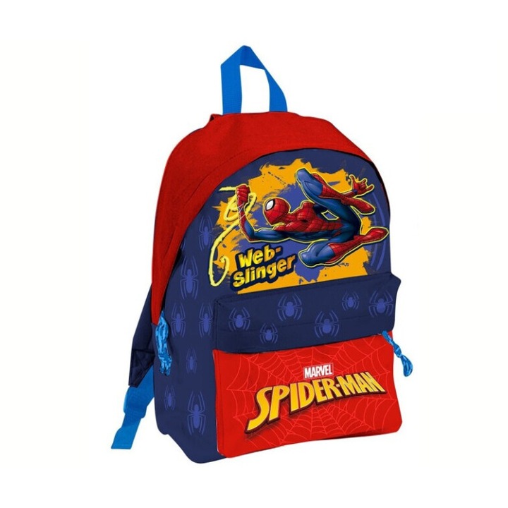 Ghiozdan pentru copii, Spiderman, Euroswan, Poliester, Multicolor, 29x24x9cm