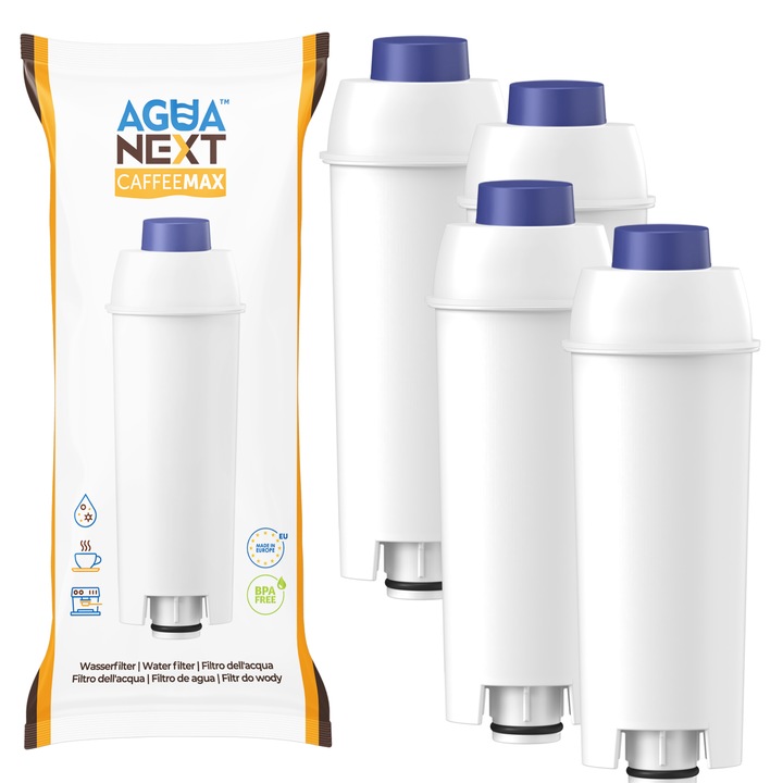 Filtru de apa pentru masina de cafea 4x, Agua Next, compatibil Delonghi