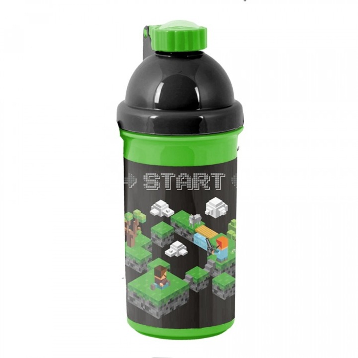 Sticla pentru copii PASO GAME, 500ml, reglabil, BPA Free, 19x7cm