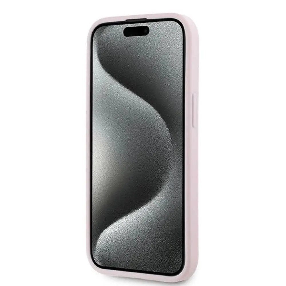 Husa telefon Karl Lagerfeld Diagonal Quilted, piele naturala, roz, pentru iPhone 15 / 14 / 13 6.1