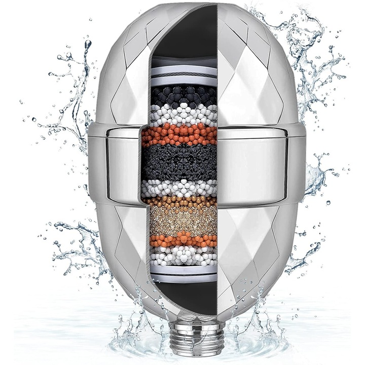 Filtru de dus, Enforose, argintiu