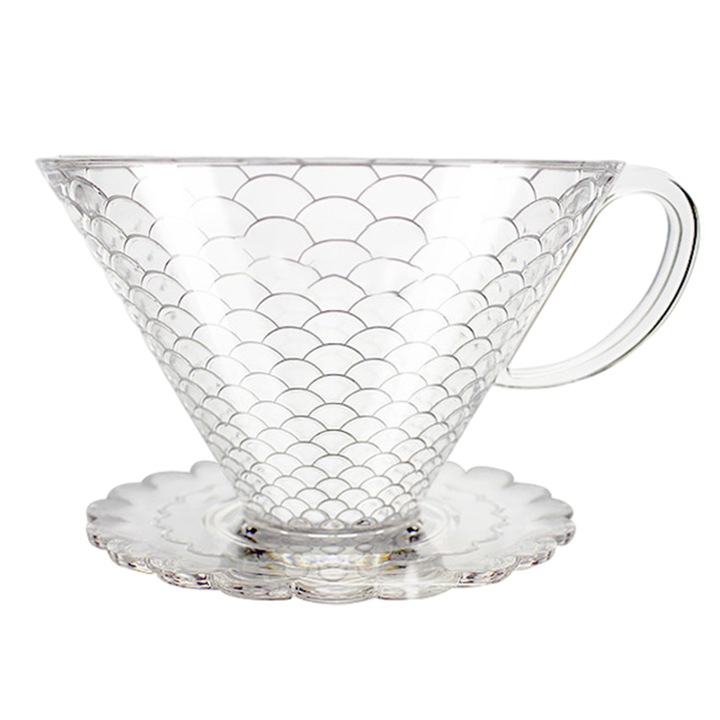Aparat de cafea elegant din sticla, reutilizabil turnat peste picurator cu oase unice de diamant, flexibil si fiabil, se poate spala in masina de spalat vase, ideal pentru cadouri sau prepararea casei (1 buc)