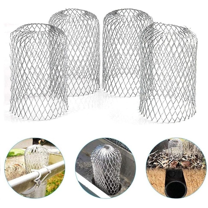 Protectie jgheaburi, Enforose, 4 bucati, aluminiu, usor, durabil