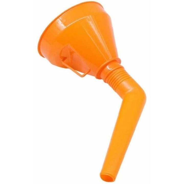 Компенсирана фуния за трансмисионно масло, големи пластмасови фунии за автомобили за устойчиви на киселини течности, масло, бензин, разполага със защита от преливане от борда (13 см)