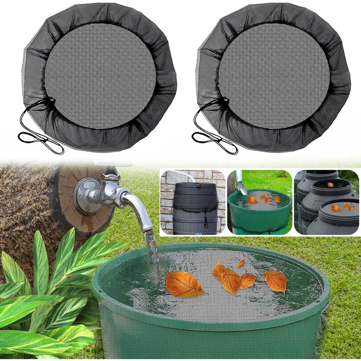 Plasa de protectie pentru colectarea apei de ploaie, Enforose, 2 bucati, 95 cm, material rezistent la apa, ajustabil