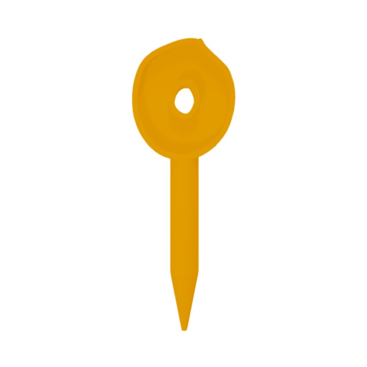 Топер за торта, "0", рожден ден, юбилей, 150 Х 53 мм злато