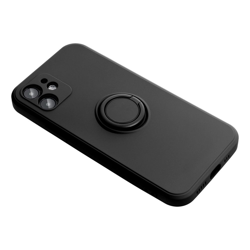 Husa pentru Xiaomi Note 13 Pro 5G DaDen cu inel rotativ 360, Silicon Premium, Camera Protection, Antisoc, Negru