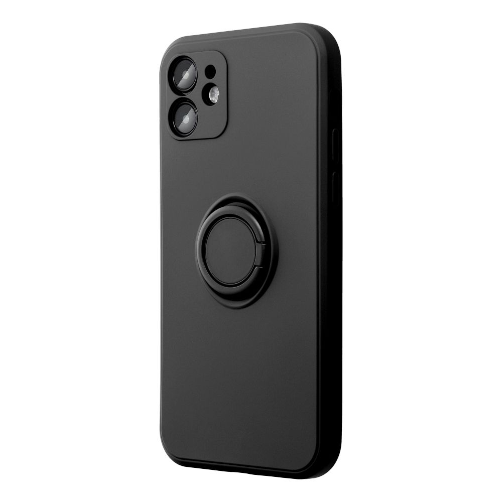 Husa pentru Xiaomi Note 13 Pro 5G DaDen cu inel rotativ 360, Silicon Premium, Camera Protection, Antisoc, Negru