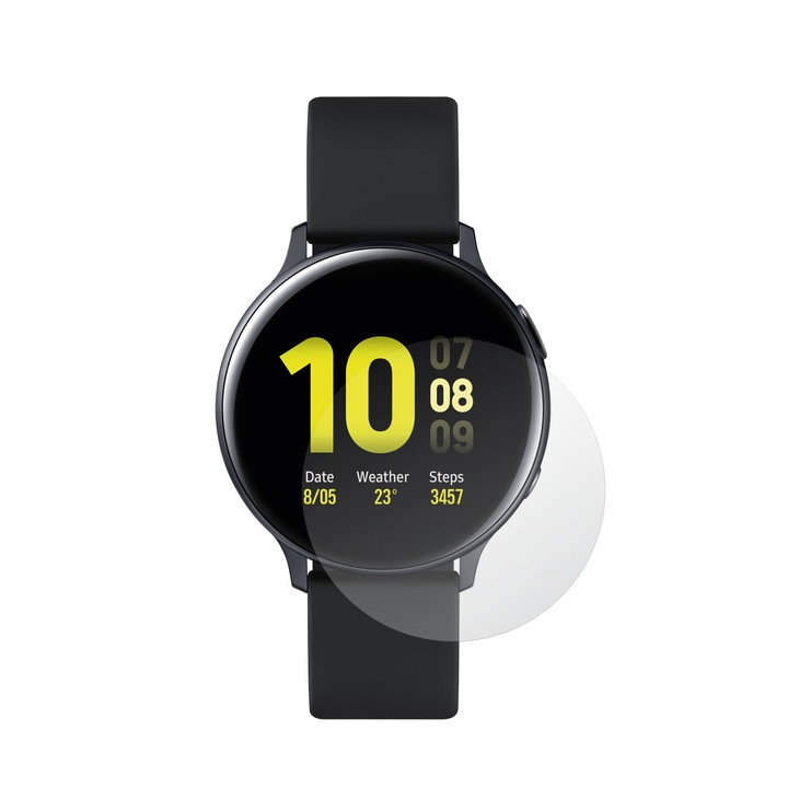 4X Folie24 képernyővédő fólia készlet, Samsung Galaxy Watch Active 2, 44 mm, 2X Ultra-Clear + 2X matt, öntapadó, rugalmas, önregeneráló