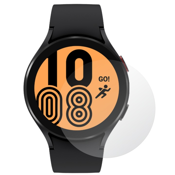 Set 4X Folie Protectie Ecran Folie24, pentru Samsung Galaxy Watch4 - 44mm, 2X Ultra-Clear + 2X Mate, Adezive, Flexibile cu Auto Regenerare