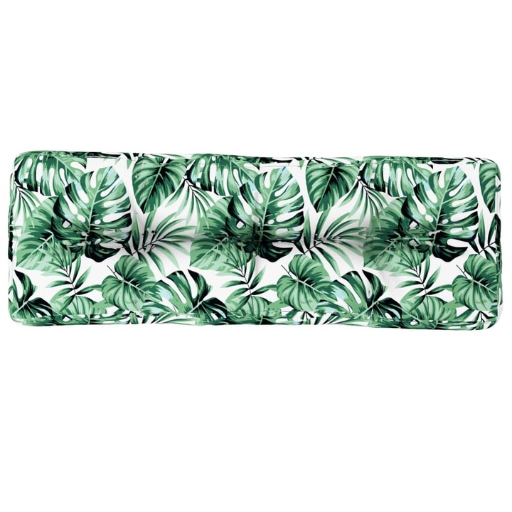 Perna de paleti vidaXL, model frunze, 120x40x12 cm, textil, 1.85 Kg