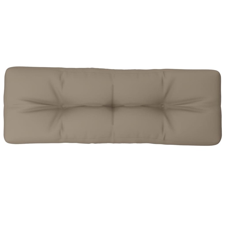 Perna de paleti vidaXL, gri taupe, 120x40x12 cm, material textil, 1.85 Kg