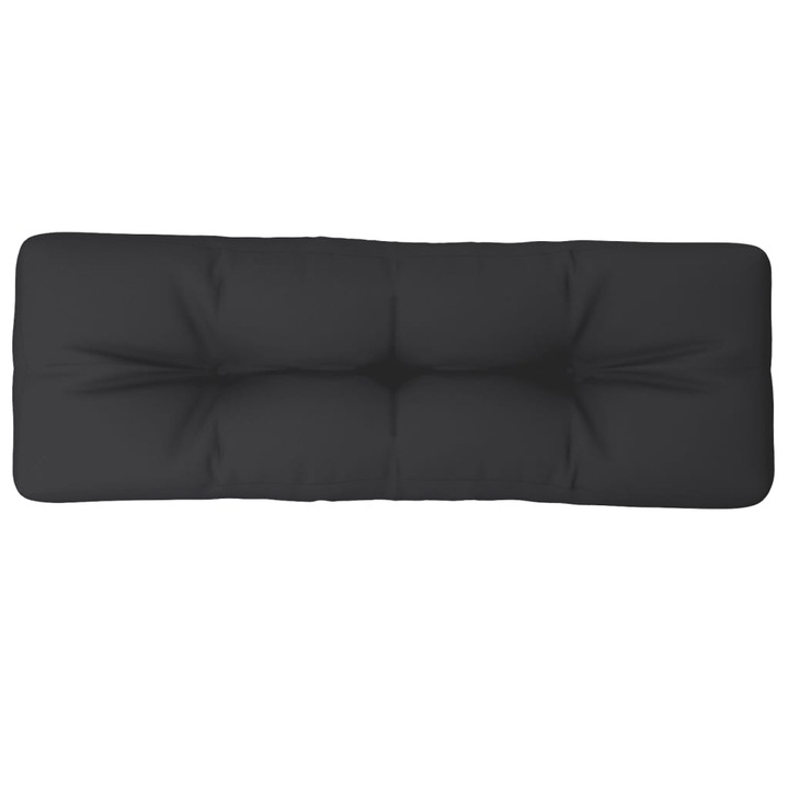 Perna de paleti vidaXL, negru, 120x40x12 cm, material textil, 1.85 Kg