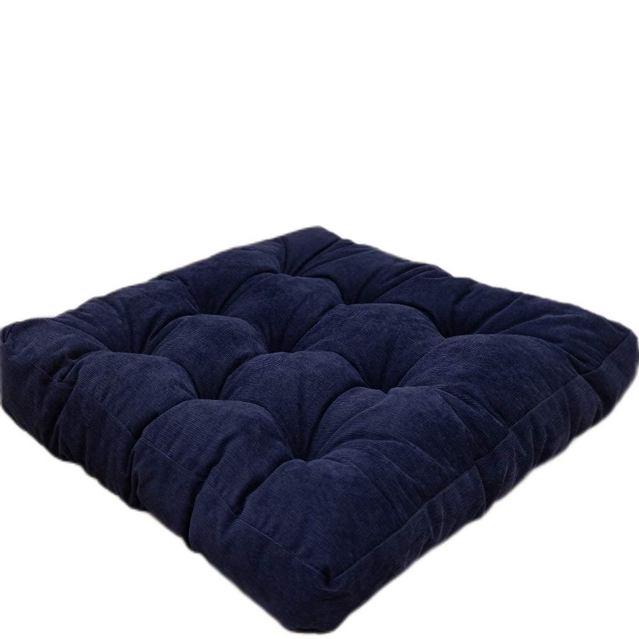 Perne rotunde, navy, 22x22 inch, perne de meditatie, perne pentru podea, set