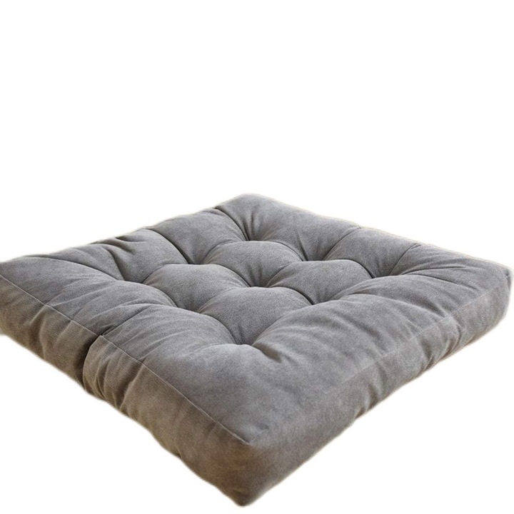 Kerek puffok, egyszínű tengerészkék, 22x22 hüvelyk, 8-10 cm vastagság, meditációhoz és relaxációhoz