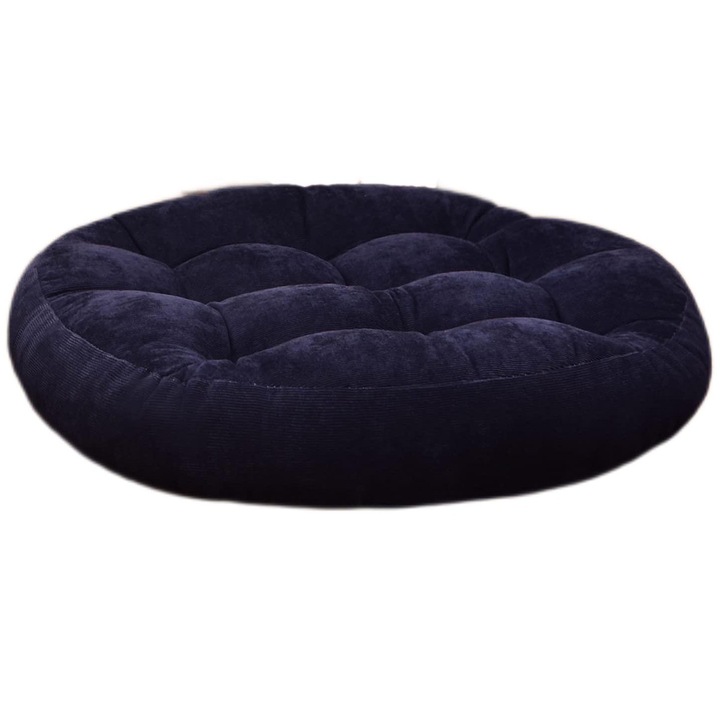 Kerek párnák, tengerészkék, 22x22 hüvelyk, meditációs párnák, padlópárnák, szett