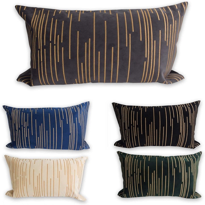 2 db dekoratív párnahuzat készlet, 18x18 hüvelyk, bojtos design, szürke