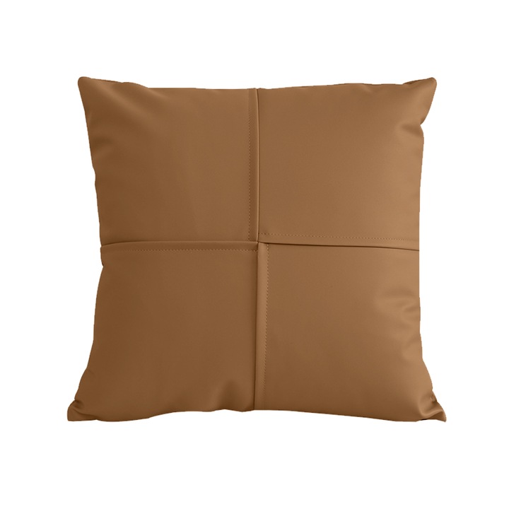 Párnahuzat szett, Jormftte, 45x45cm, műbőr, rejtett cipzár, barna színű