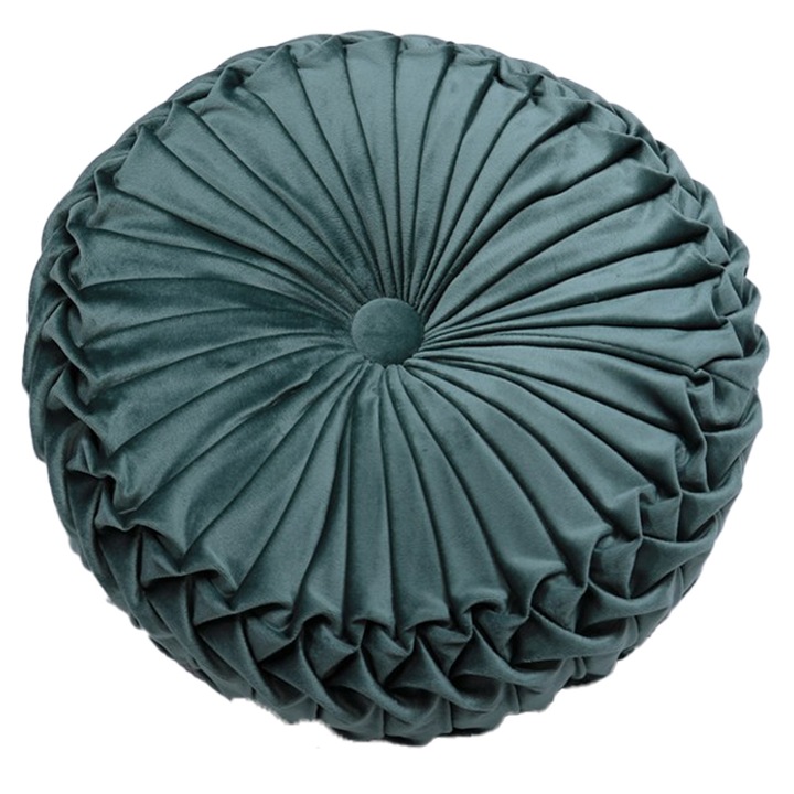 Kerek díszpárna poliészterből, tök mintával, 40x40cm, többszínű