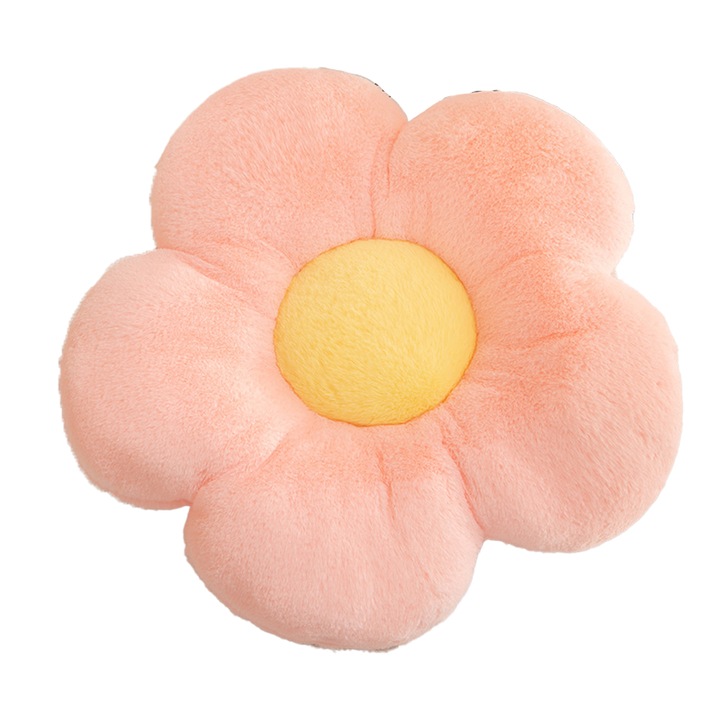 Díszpárna szett, virág alakú, rózsaszín, 40x40cm