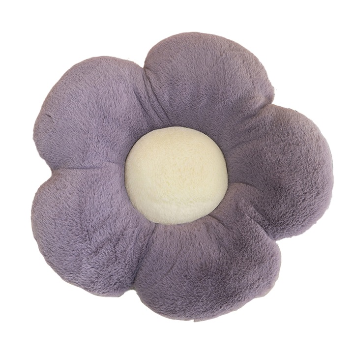 Díszpárna szett, virág alakú, lila, 40x40cm