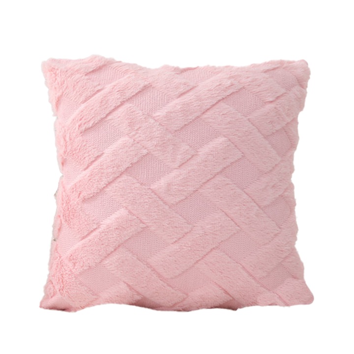 Husa de perna de plus de iepure, roz, 45x45cm